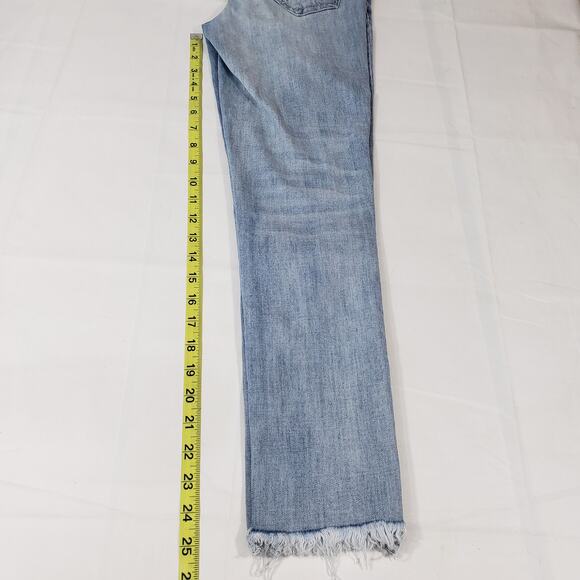 GB Light Wash Cropped Skinny Jean Raw Hem Women's Size 5 Boho Western BP170101 - Picture 9 of 10